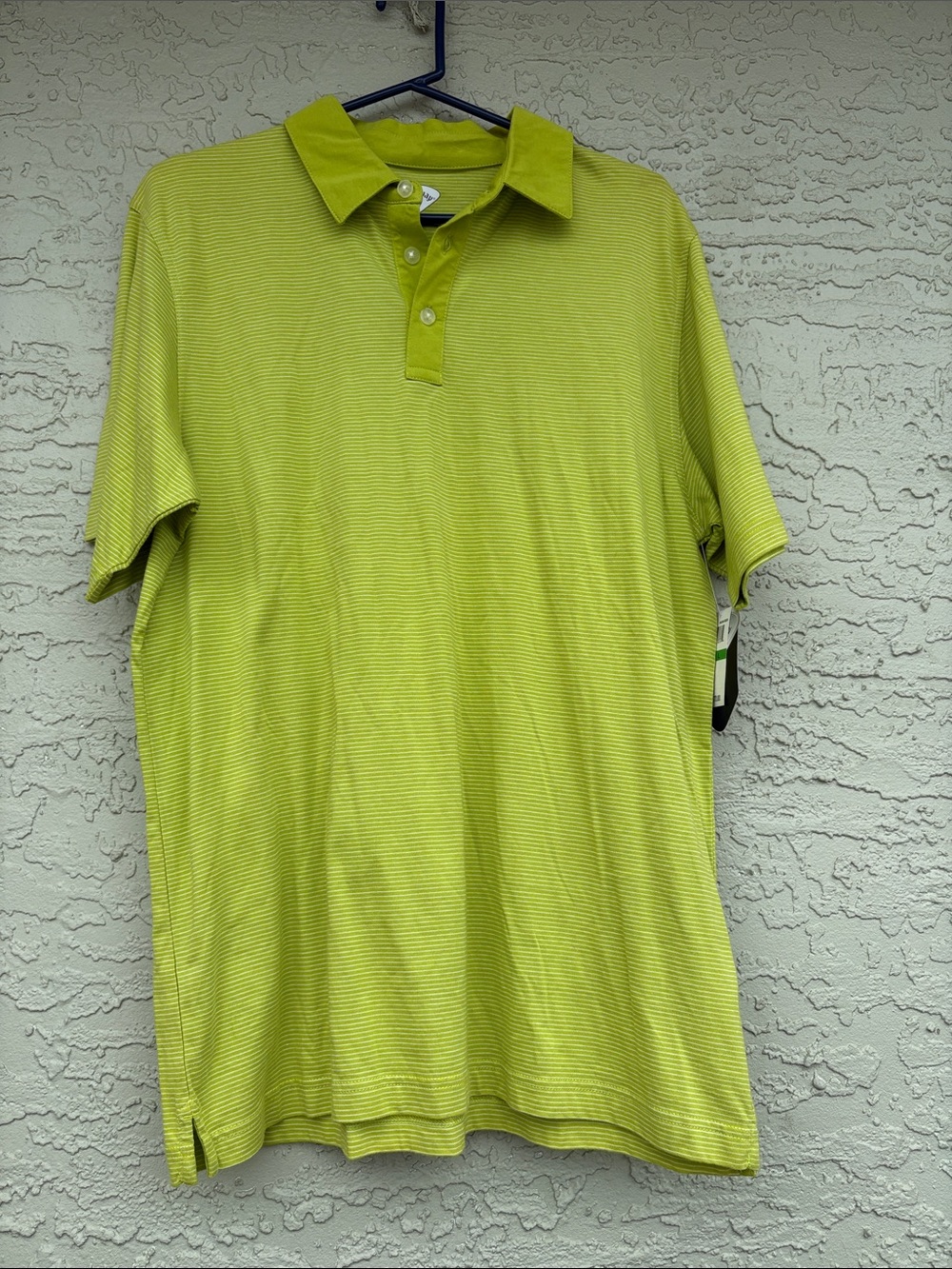 CALLAWAY Men's Short-Sleeve Polo Shirt in Lime Green- L